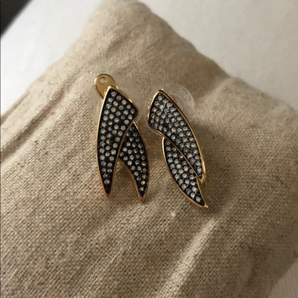 Stella and Dot Pave Horn Earrings